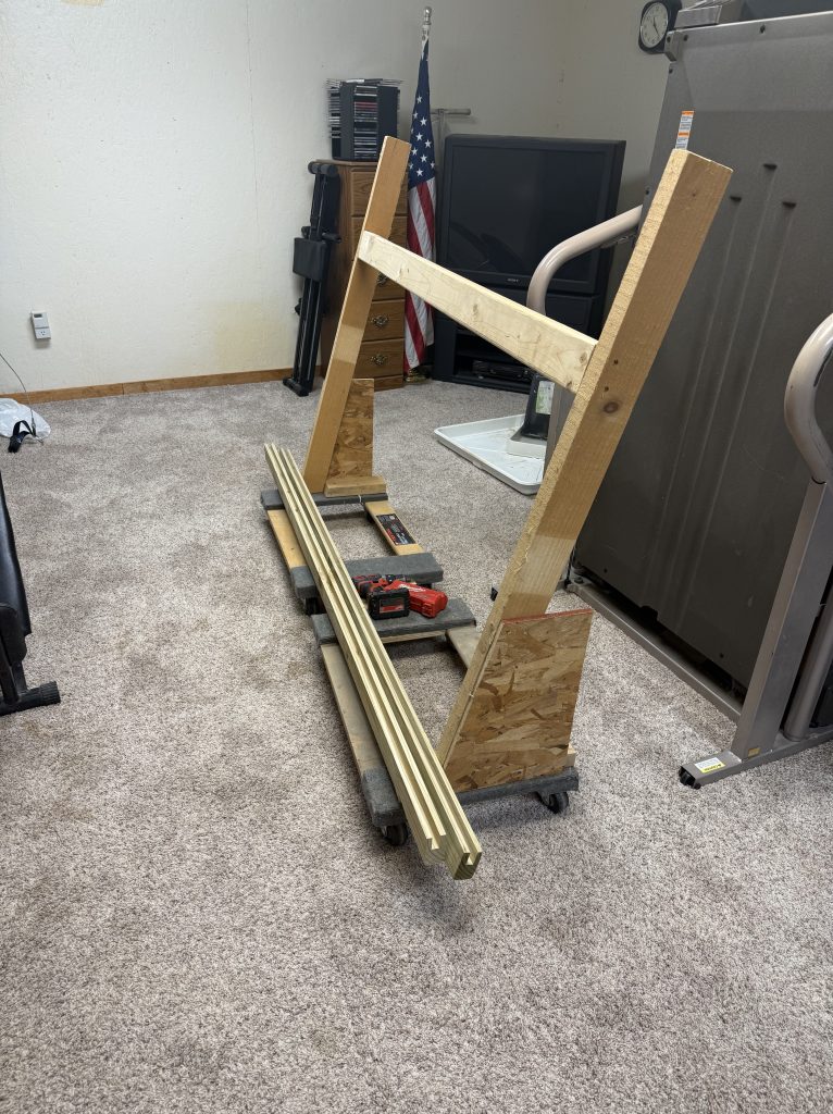 Homemade glass cart